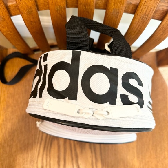 Adidas Santiago Mini Backpack White Black Adjustable Strap Handle Pockets - Picture 7 of 15